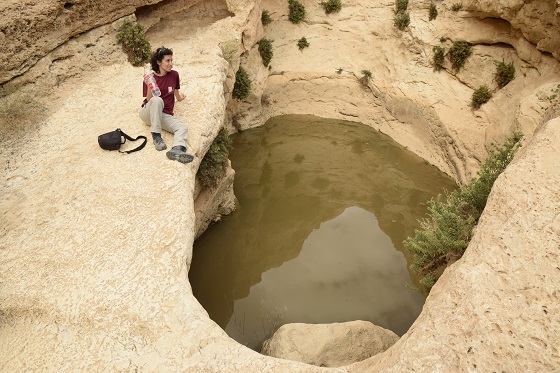 גב נחל מזר מלא לאחר שיטפון - צפון הערבה